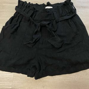 All black Aeropostale flowy tie shorts